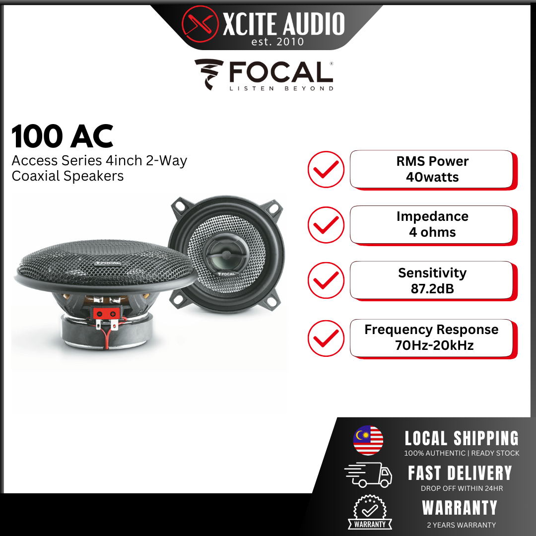 Focal 100 AC Access 4" 2-Way Coaxial Speakers
