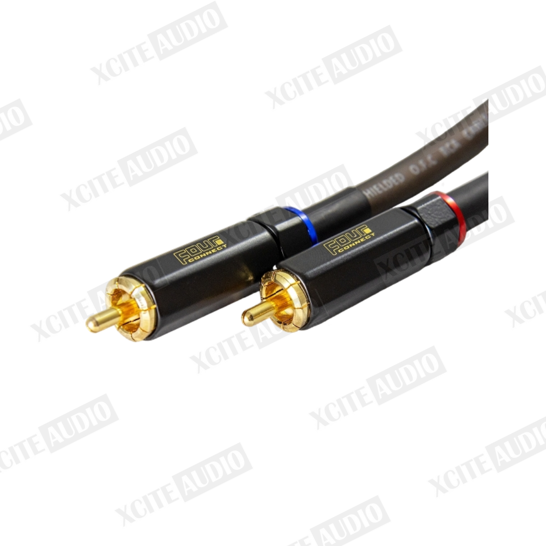 FOUR Connect STAGE5 RCA Cable | Tinned OFC | 1.5 m & 5 m | Triple Shielded