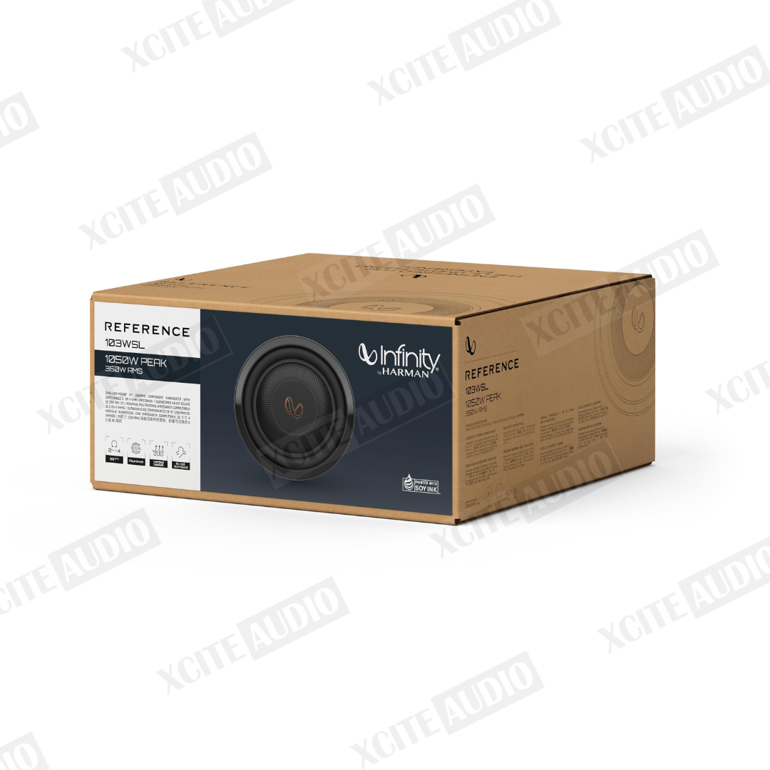 Infinity Reference Series 103WSL 10" Shallow Mount Subwoofer 1050W 2/4-Ohm Selectable Impedance SSI