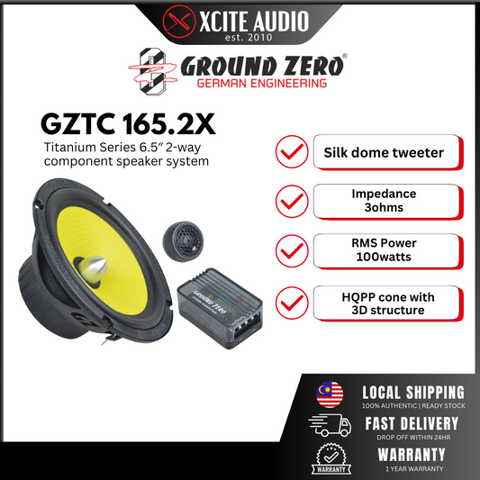 GROUND ZERO GZTC 165.2X - Titanium Series 6.5″ 2-way component car speaker system