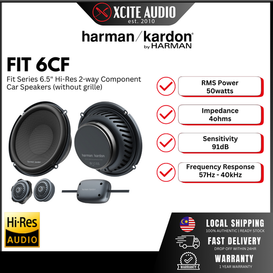 HARMAN KARDON FIT 6CF - Fit Series 2-way 6.5" Hi-Res Car Component Speaker System