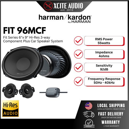 HARMAN KARDON FIT 96MCF - Fit Series 3-way 6"x 9" Plug & Play Component Car Speaker System For Alphard/Vellfire & Toyota