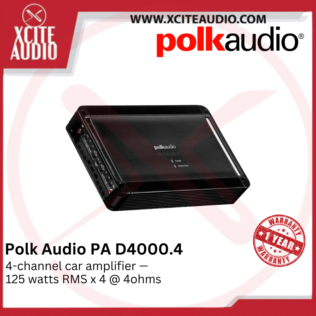 POLK AUDIO D4000.4 Class D Four Channel High Power Car Amplifier