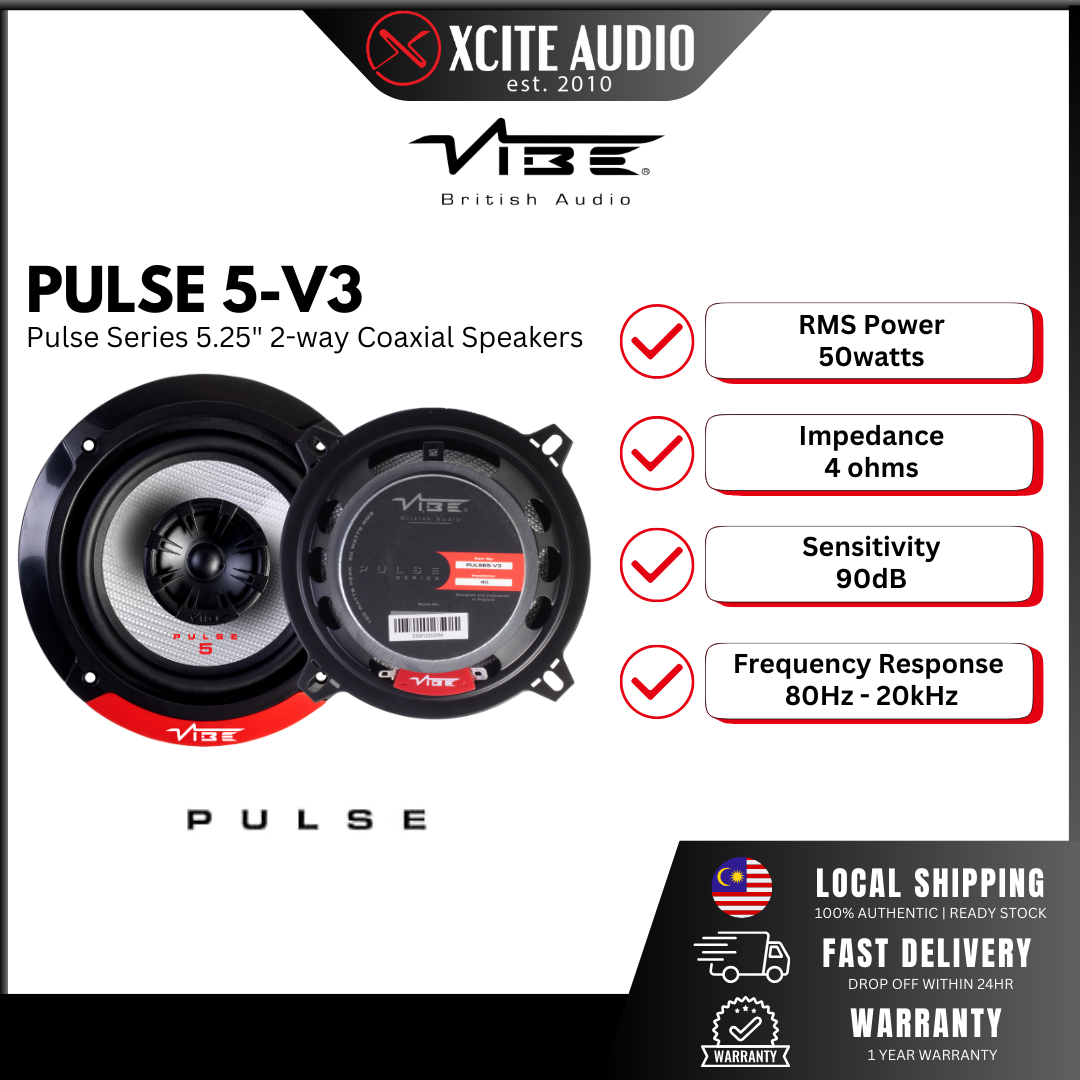 VIBE PULSE 5-V3 - Pulse Series 5.25 Inch 2-way Coaxial Car Speakers