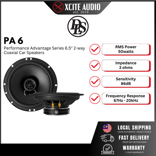 DLS PA6 - Performance Advantage Series 6.5 Inch 2-Way Coaxial Car Speakers