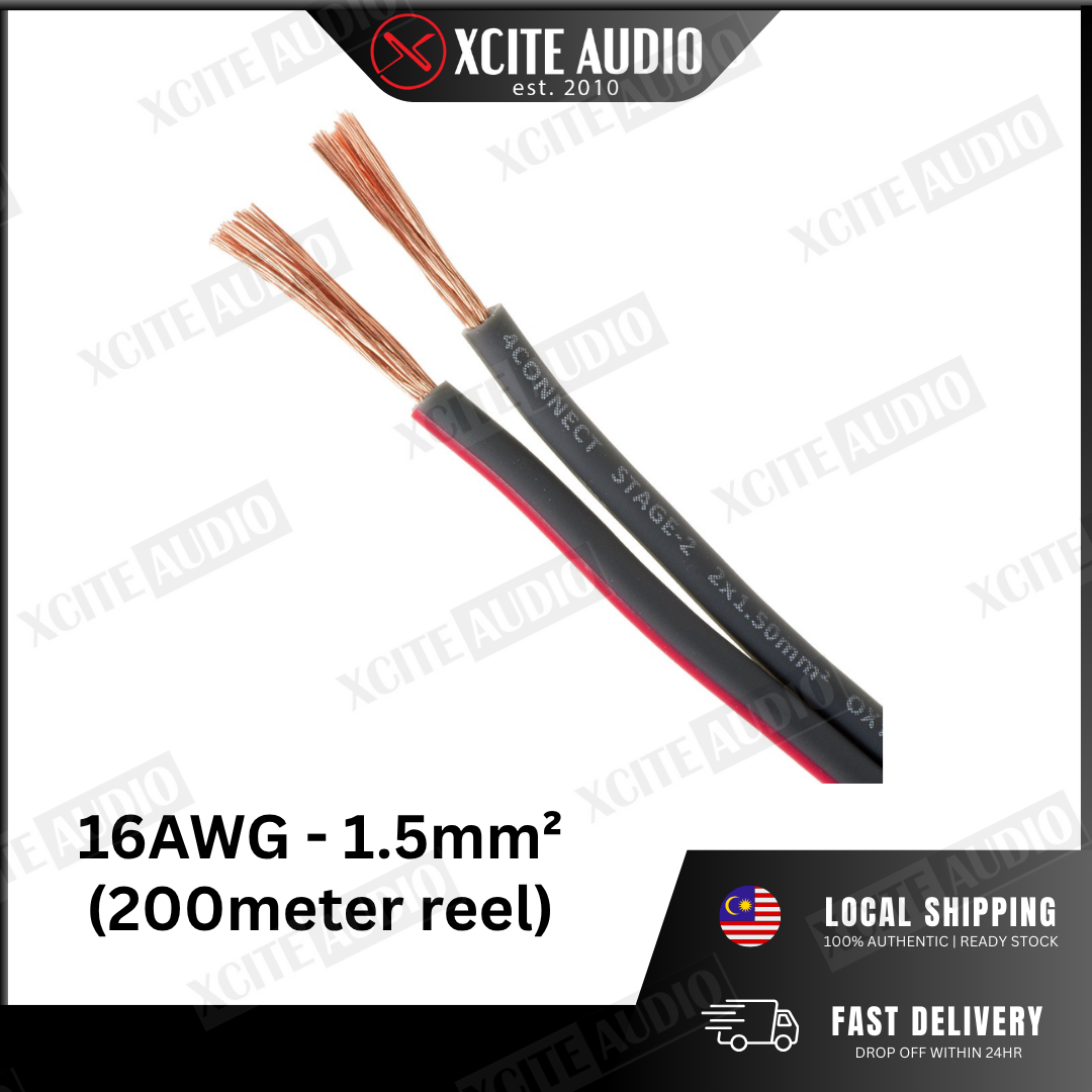 Four Connect Stage 2 | 8AWG - 16AWG High‑Flex Premium OFC Speaker Cables (BULK REEL)