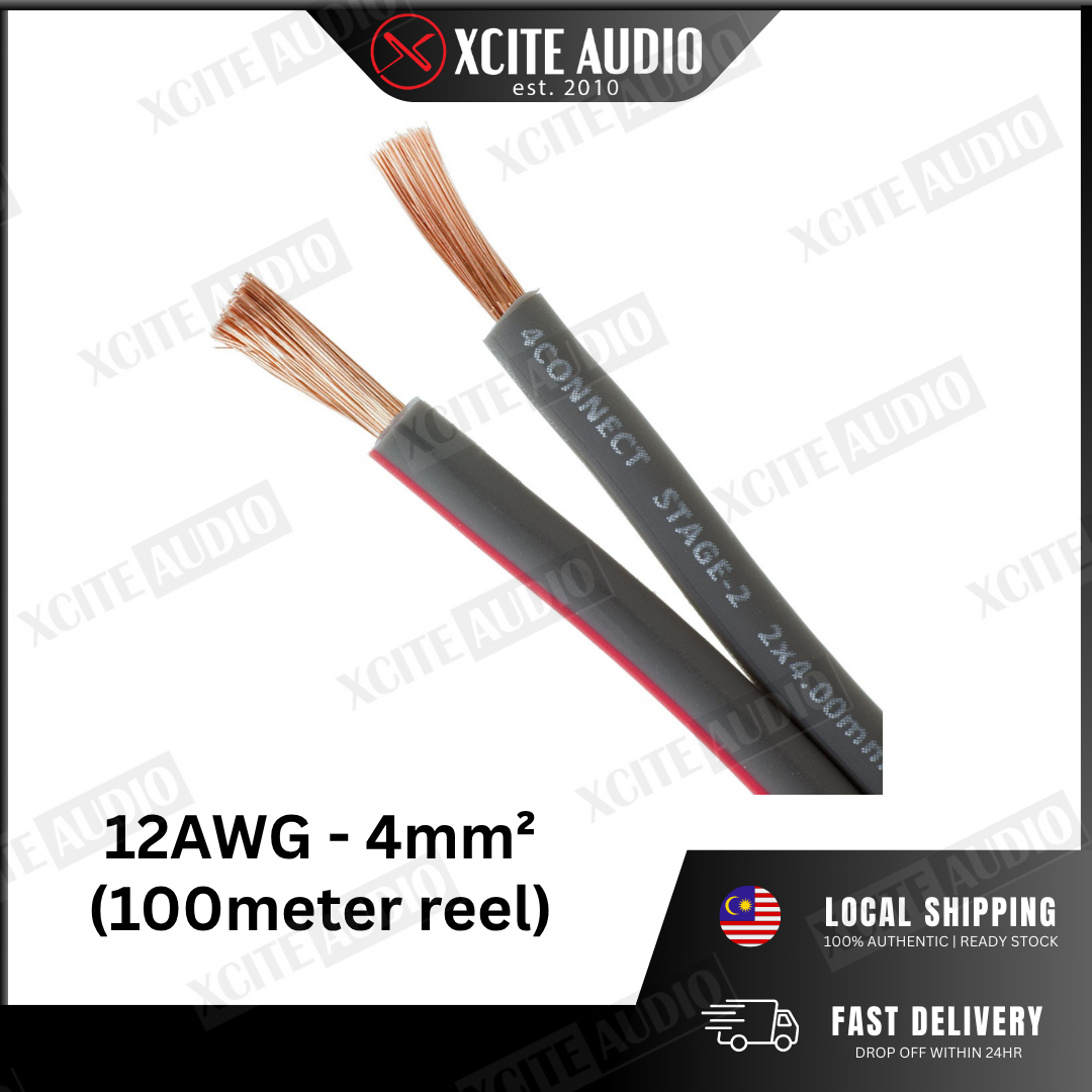 Four Connect Stage 2 | 8AWG - 16AWG High‑Flex Premium OFC Speaker Cables (BULK REEL)