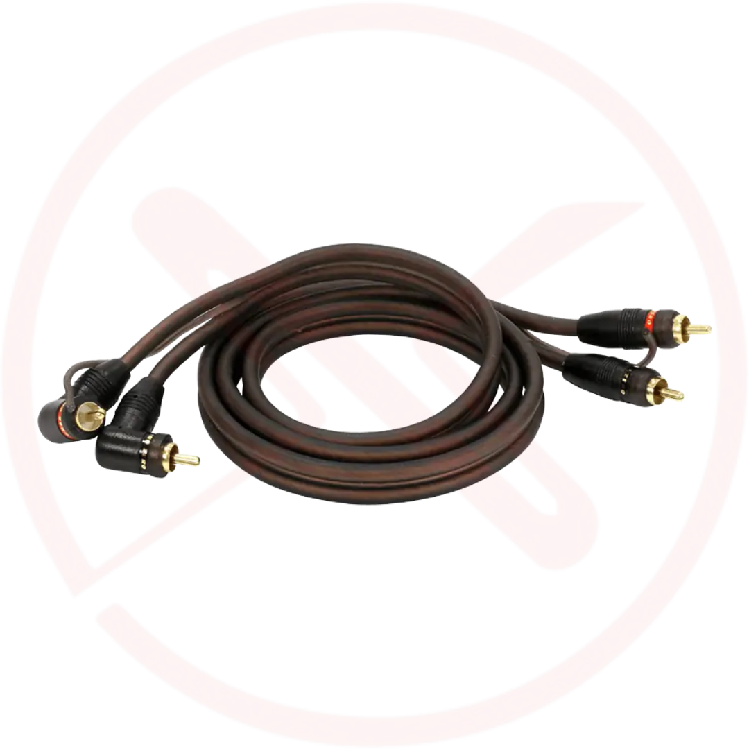 GROUND ZERO GZCC MODEL (X) - High Quality Triple Shielded Car Amplifier RCA Cable