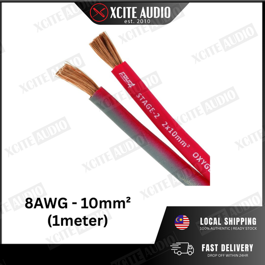 Four Connect Stage 2 | 8AWG - 16AWG High‑Flex Premium OFC Speaker Cables (1 Meter)