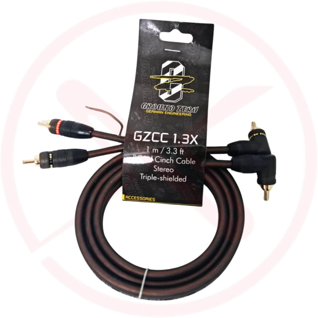 GROUND ZERO GZCC MODEL (X) - High Quality Triple Shielded Car Amplifier RCA Cable