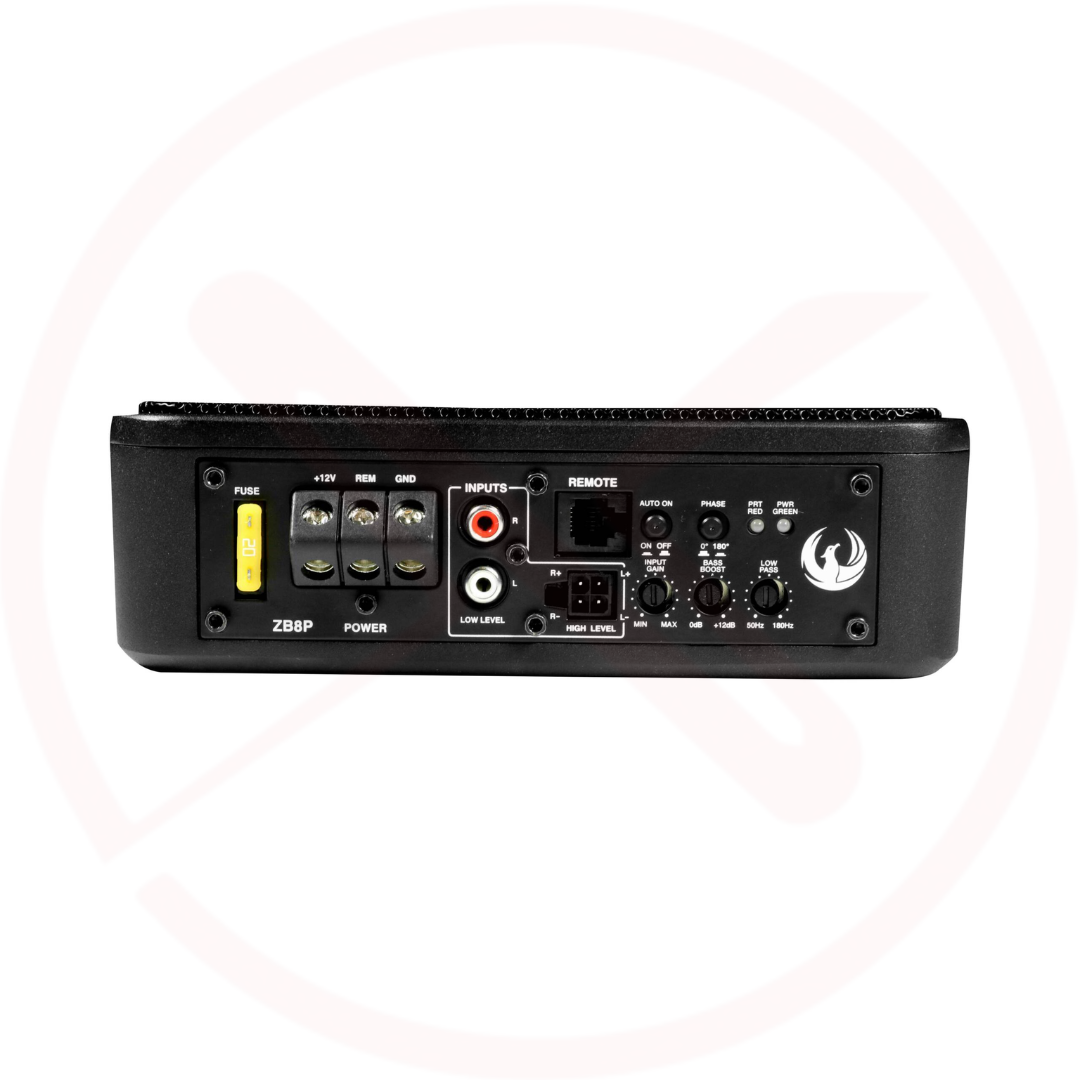 Phoenix Gold ZBP8 - Z Series 8" Ultra Compact Active Car Subwoofer with Controller (300W RMS)