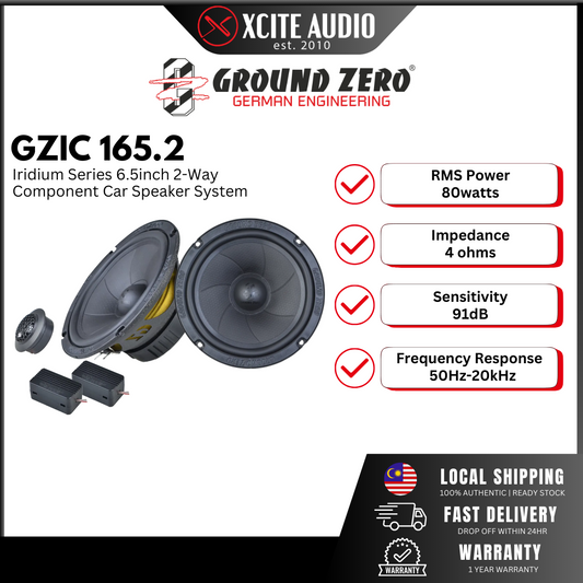 GROUND ZERO GZIC 165.2 - Iridium Series 6.5″ 2-way Component Car Speaker System