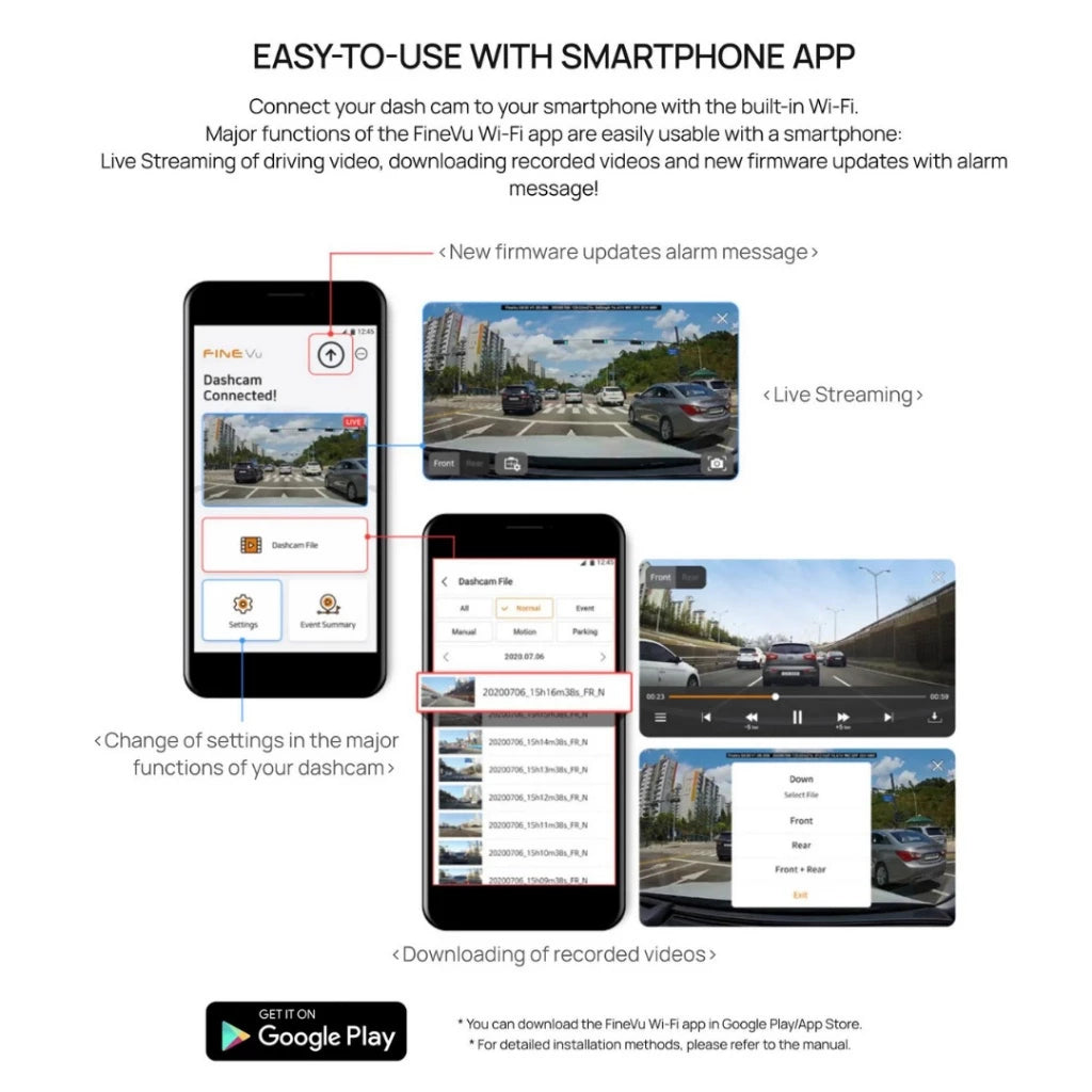 Vueroid D20-Q2 QHD Dual Dashcam with Wi-Fi & Smart ADAS Car Camera Car Recorder Kamera Kereta