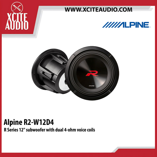Alpine R2-W12D4 R Series 12" Subwoofer with Dual 4-ohm Voice Coils