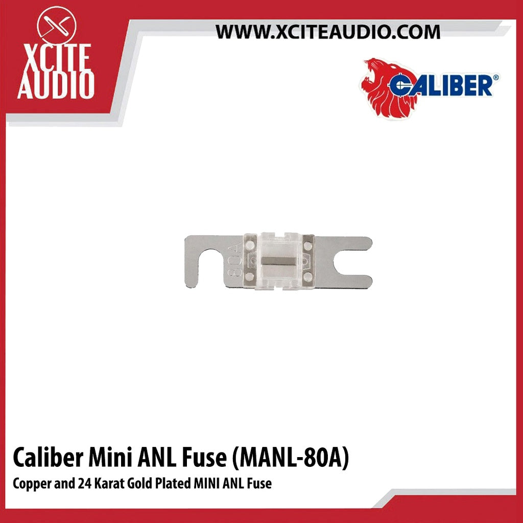 Caliber Fine Copper and 24 Karat Gold Plated MINI ANL Fuse 20A 30A 40A 50A 60A 80A 100A 150A
