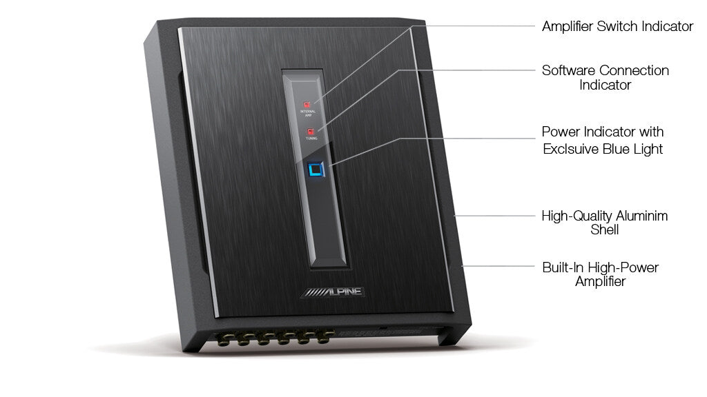 Alpine PXE-X120-8 | 12-Channel Hi-Res Car Digital Audio Processor | Built-In Amplifier | Bluetooth