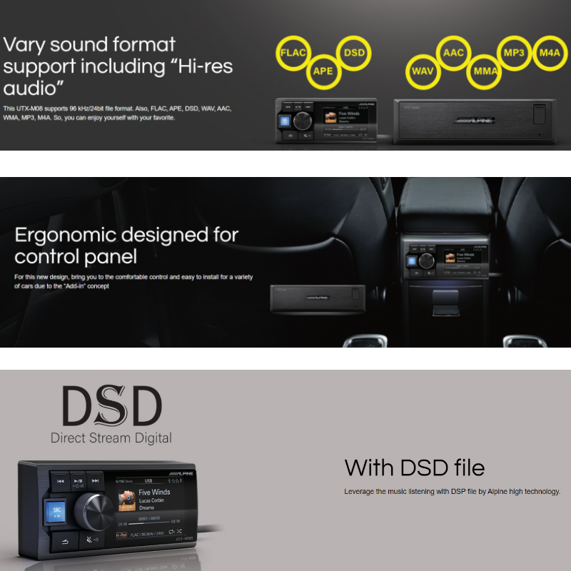 Alpine UTX-M08S ADD-IN DSP AUDIO PLAYER