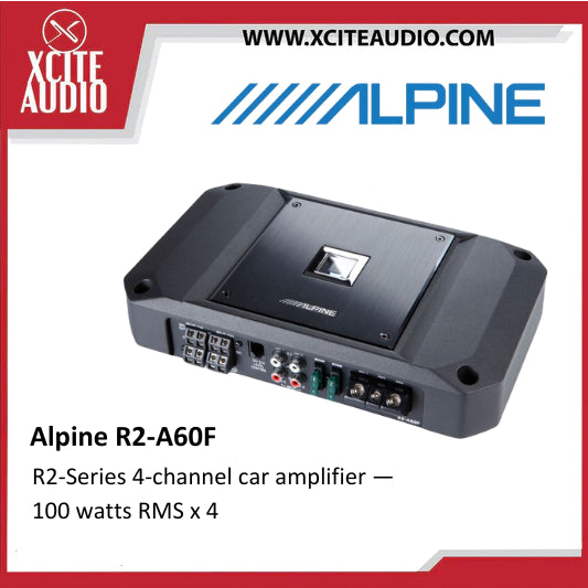 Alpine R2-A60F R2-Series 4-channel car amplifier — 100 watts RMS x 4