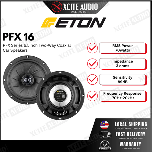 ETON PFX 16 - PFX Series 6.5inch 2-way Coaxial Car Speakers