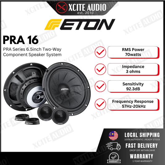 ETON PRA 16 | PRA Series 6.5inch 2-way Component Car Speaker System