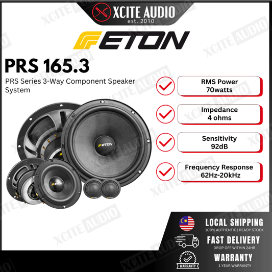 ETON PRS 165.3 - PRS Series 6.5″ 3‑Way Component Car Speaker System