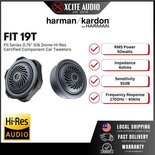 HARMAN KARDON FIT 19T - Fit Series 0.75" Hi-Res Component Car Tweeters