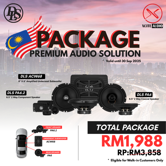 Merdeka DLS Component + Coaxial + Active Subwoofer Bundle Package