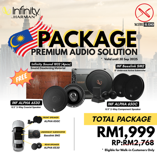 Merdeka Infinity Component Sets Active Subwoofer Bundle Package