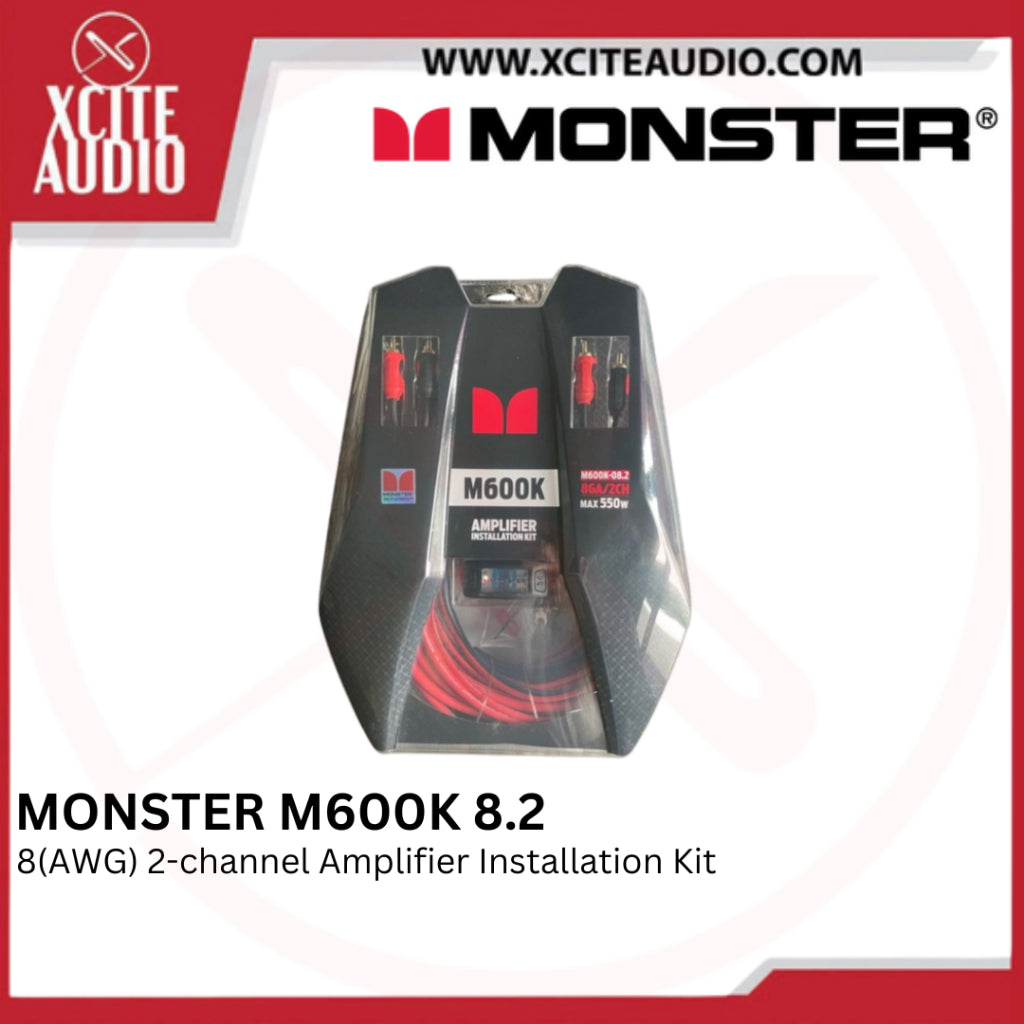 Monster M600K-8.2 | 2-Channel Car Amplifier Installation Kit