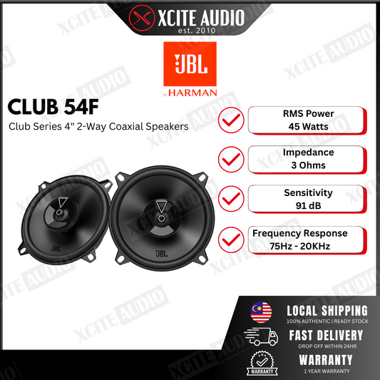 JBL CLUB 54F 5.25" 2-Way Coaxial Car Speakers