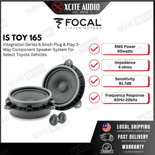 Focal IS165TOY Integration Series 2-Way 6.5" Component Speaker Kit for Toyota