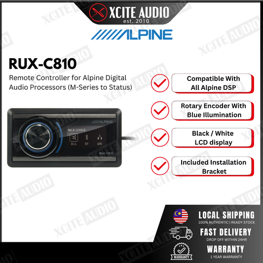 Alpine RUX-C810 Remote Controller for Alpine Status HDP-D90 DSP amplifier