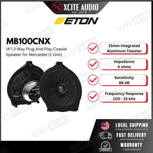 ETON MB100CNX 4" (10cm) 2-Way Center Coaxial Speaker (for Mercedes Benz) - 1 Speaker ONLY