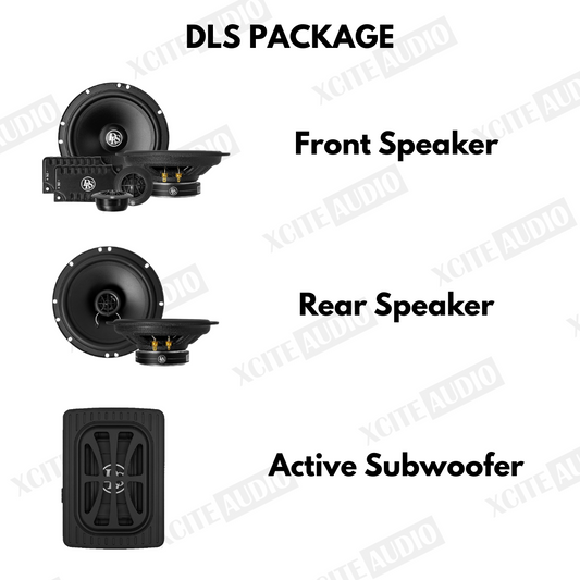 MERDEKA SALES! - Front and Rear 6.5" Car Speaker with Active Subwoofer Bundle Set (DLS / INFINITY / KENWOOD)