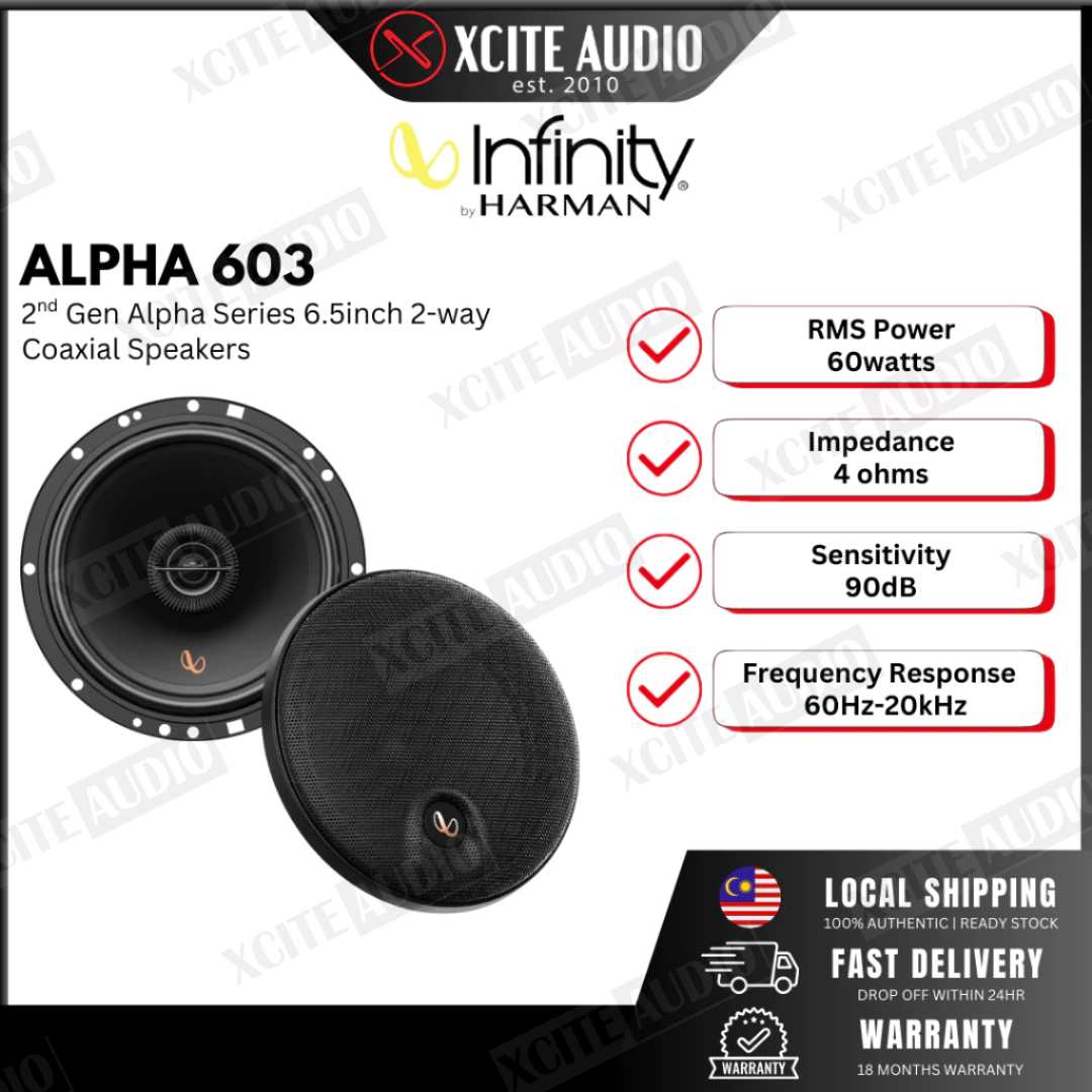 INFINITY ALPHA 603 - New Gen Alpha Series 6.5″ 2-Way Coaxial Speakers