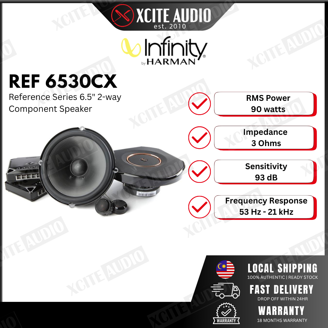 Infinity REF-6530CX 2-Way 270W Peak Car Component – Xcite Audio