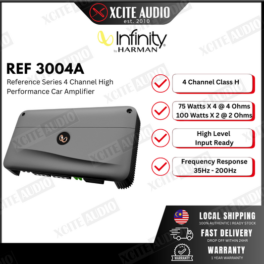 Infinity REF-3004A High Performance 4 Channel 75W x 4 Car Amplifier