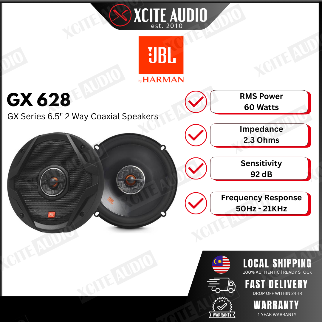 JBL GX628 GX Series 2-way car speakers – Xcite Audio