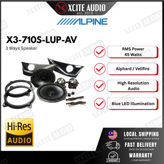 Alpine X3-710S-LUP-AV 3 Ways Speaker