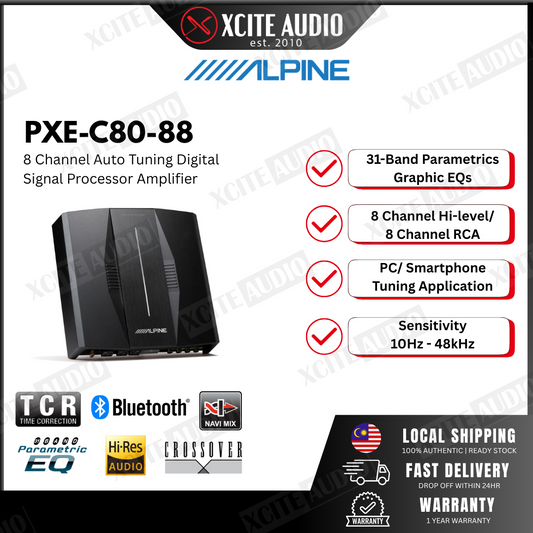 Alpine PXE-C80-88 8 CHANNEL AUTO TUNING DSP AMPLIFIER