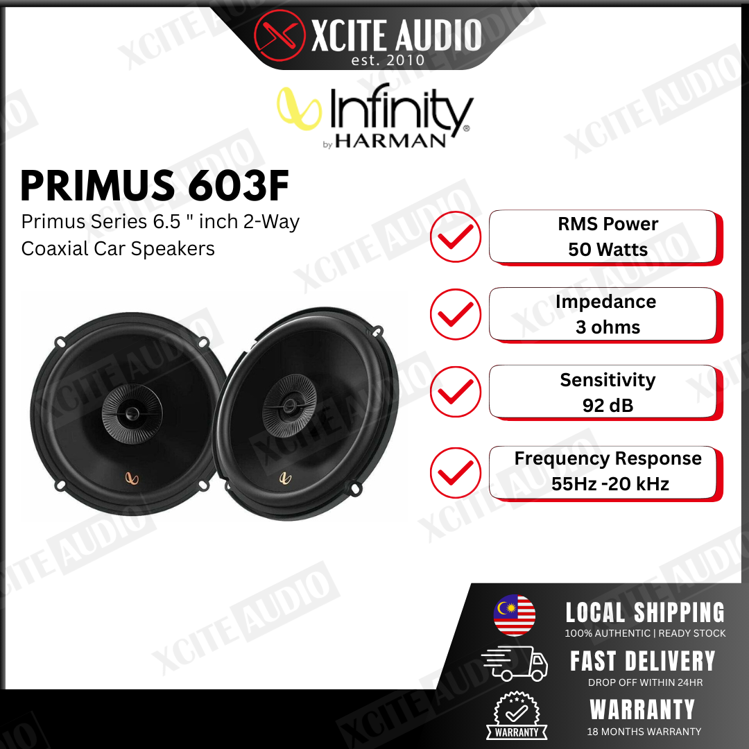 Infinity Primus 603F 6.5 " inch 2-Way Coaxial Car Speakers