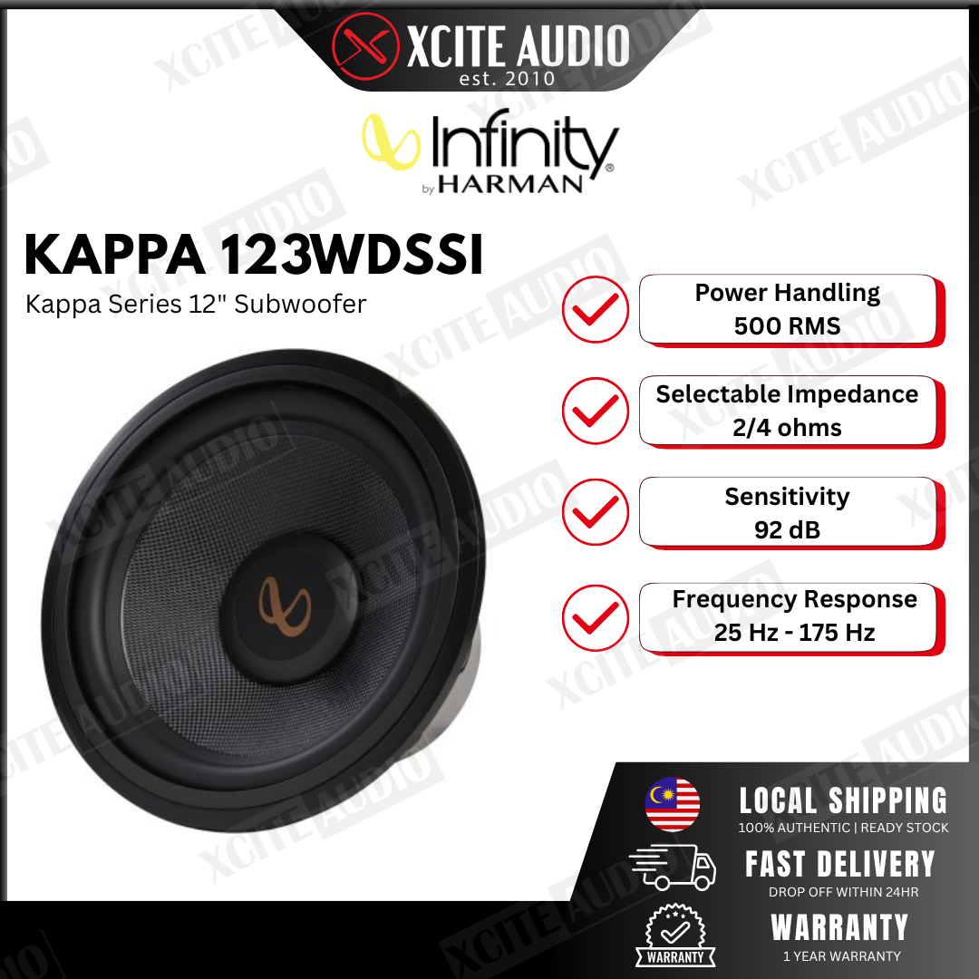 Infinity Kappa 123WDSSI Kappa Series 12" Subwoofer with Selectable 2/4-ohm Impedance
