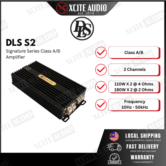 DLS Signature Series S2 - Class A/B 2 Channel Amplifier 110W RMS X 2