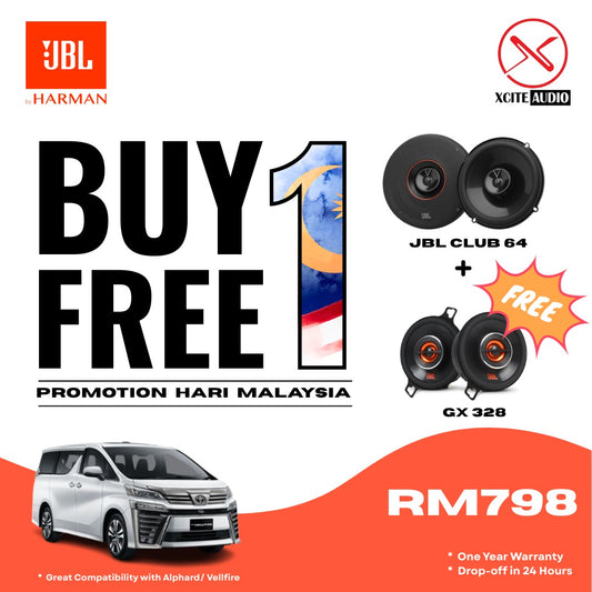 JBL Plug & Play Set for Toyota Vellfire/Alphard 20 & 30 Series - JBL Club 64 with FOC JBL GX328