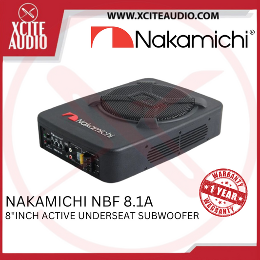 Nakamichi NBF8.1A - 8"inch 150W RMS Aluminium Active Underseat Car Subwoofer