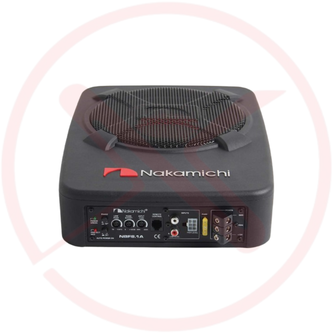 Nakamichi NBF8.1A - 8"inch 150W RMS Aluminium Active Underseat Car Subwoofer
