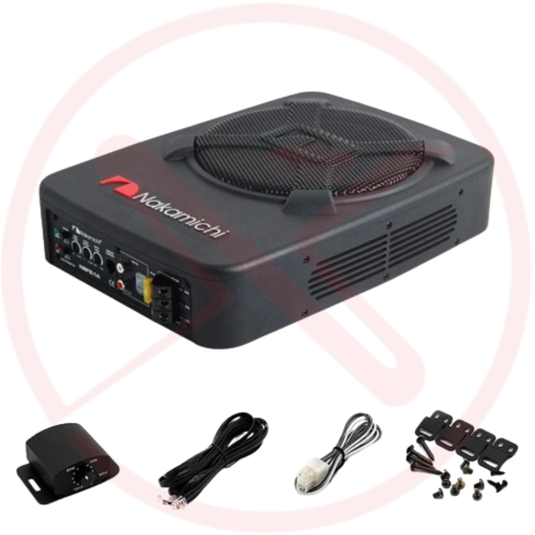 Nakamichi NBF8.1A - 8"inch 150W RMS Aluminium Active Underseat Car Subwoofer