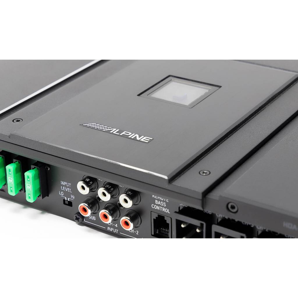 Alpine HDA-V90 Status Series 5-channel car amplifier — 75 watts RMS x 4 at 4 ohms + 500 watts RMS x 1 at 2 ohms