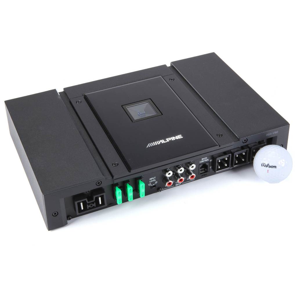 Alpine HDA-V90 Status Series 5-channel car amplifier — 75 watts RMS x 4 at 4 ohms + 500 watts RMS x 1 at 2 ohms