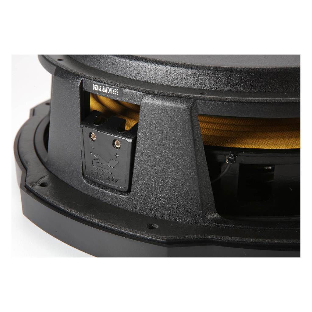 Alpine RS-W12D4 R-Series shallow-mount 12" subwoofer with dual 4-ohm voice coils